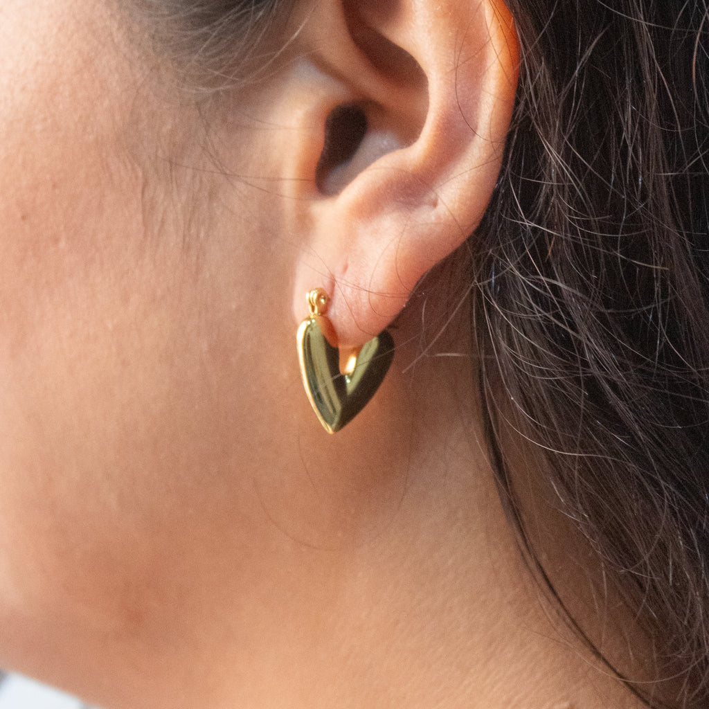 Bold Heart Statement Earrings