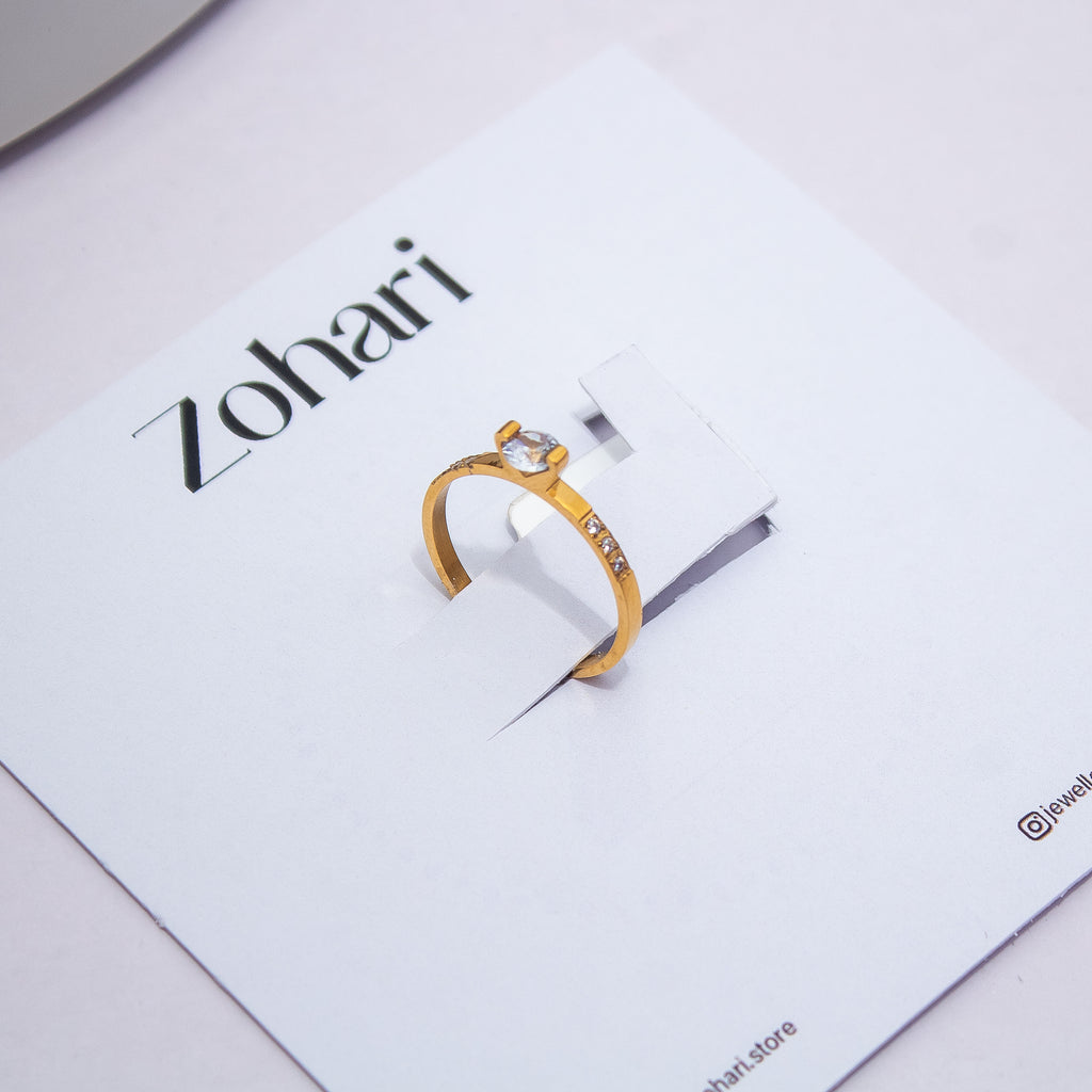 Solitaire Band Ring