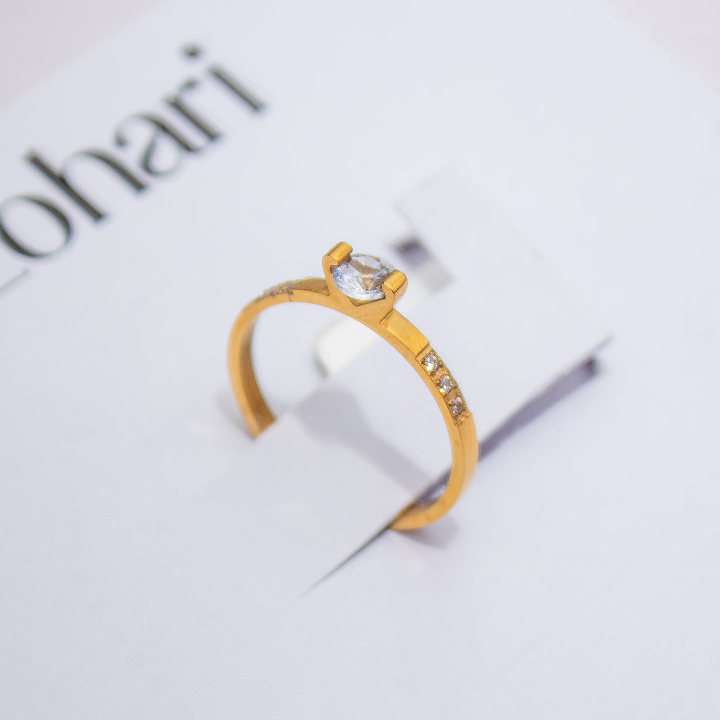 Solitaire Band Ring