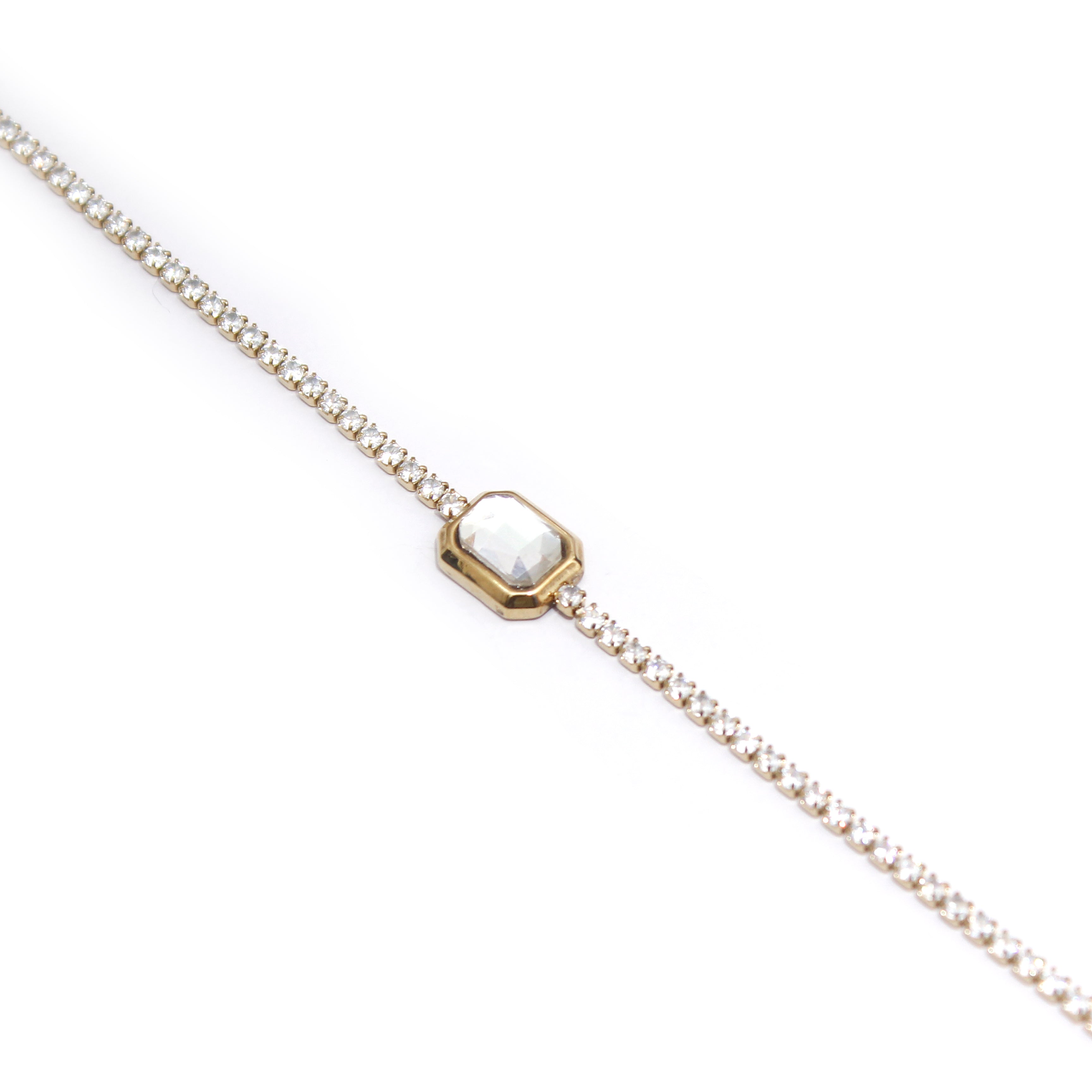 Crystal Center Tennis Bracelet