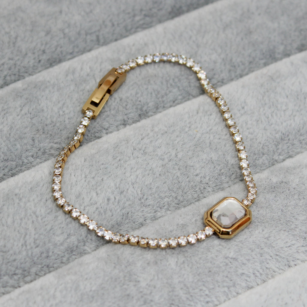 Crystal Center Tennis Bracelet