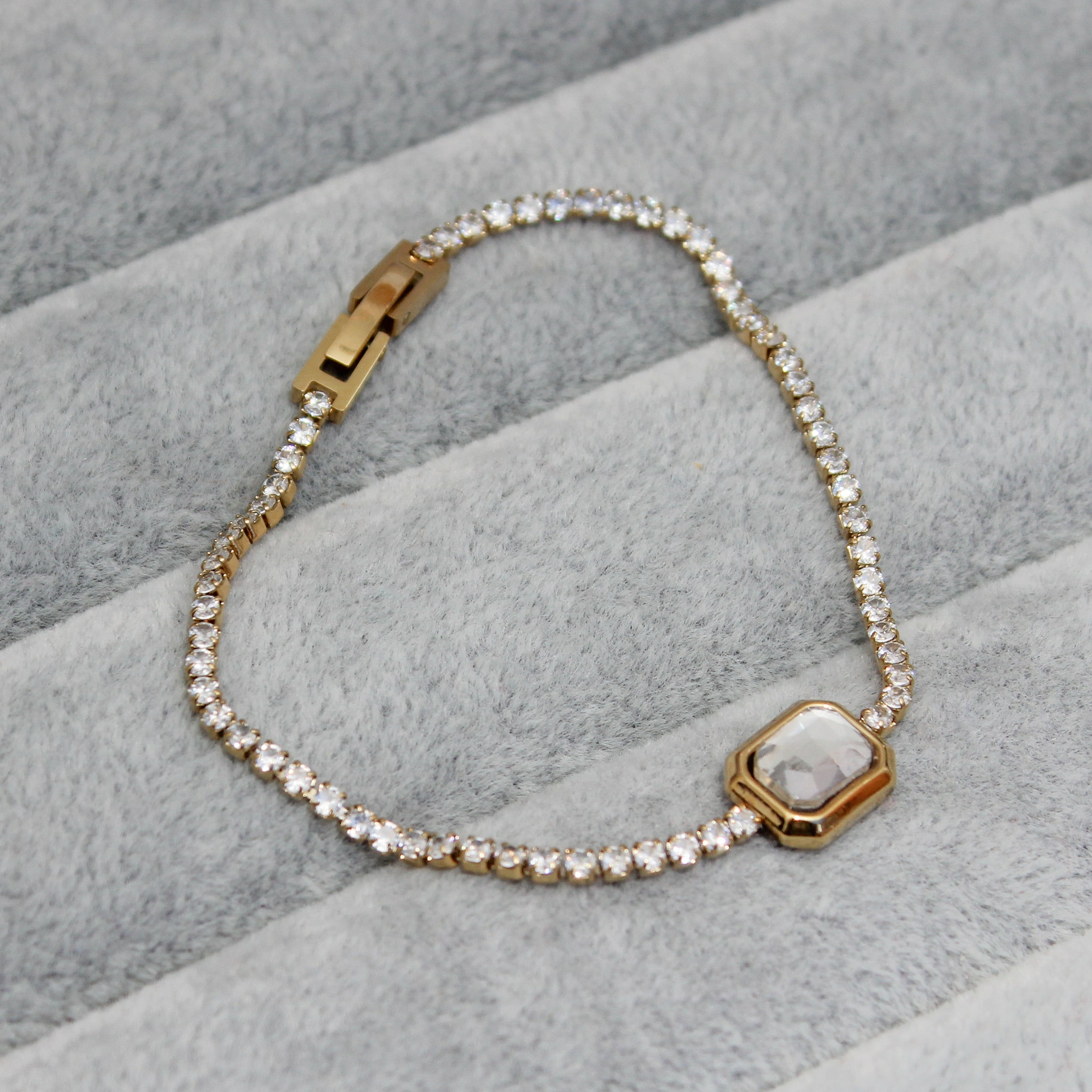 Crystal Center Tennis Bracelet