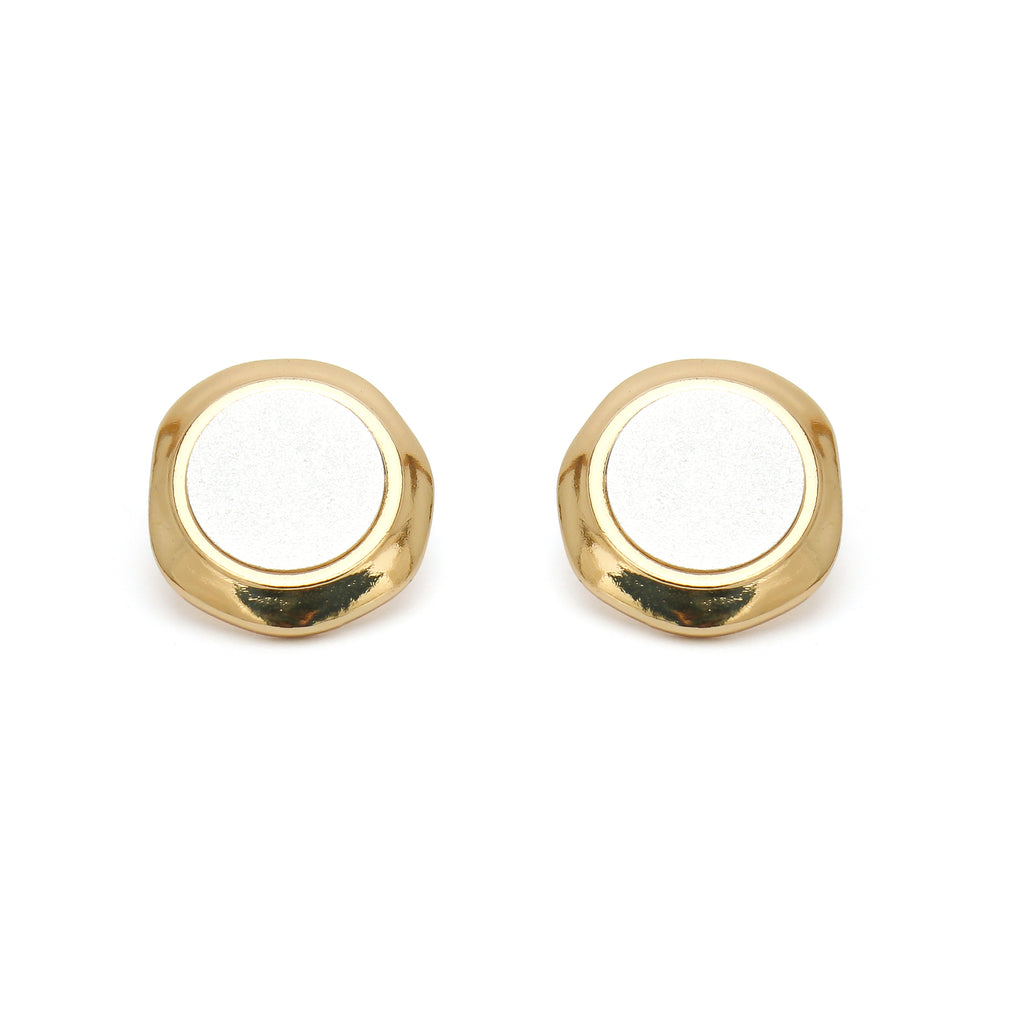 Ivory Halo Studs - ZE06