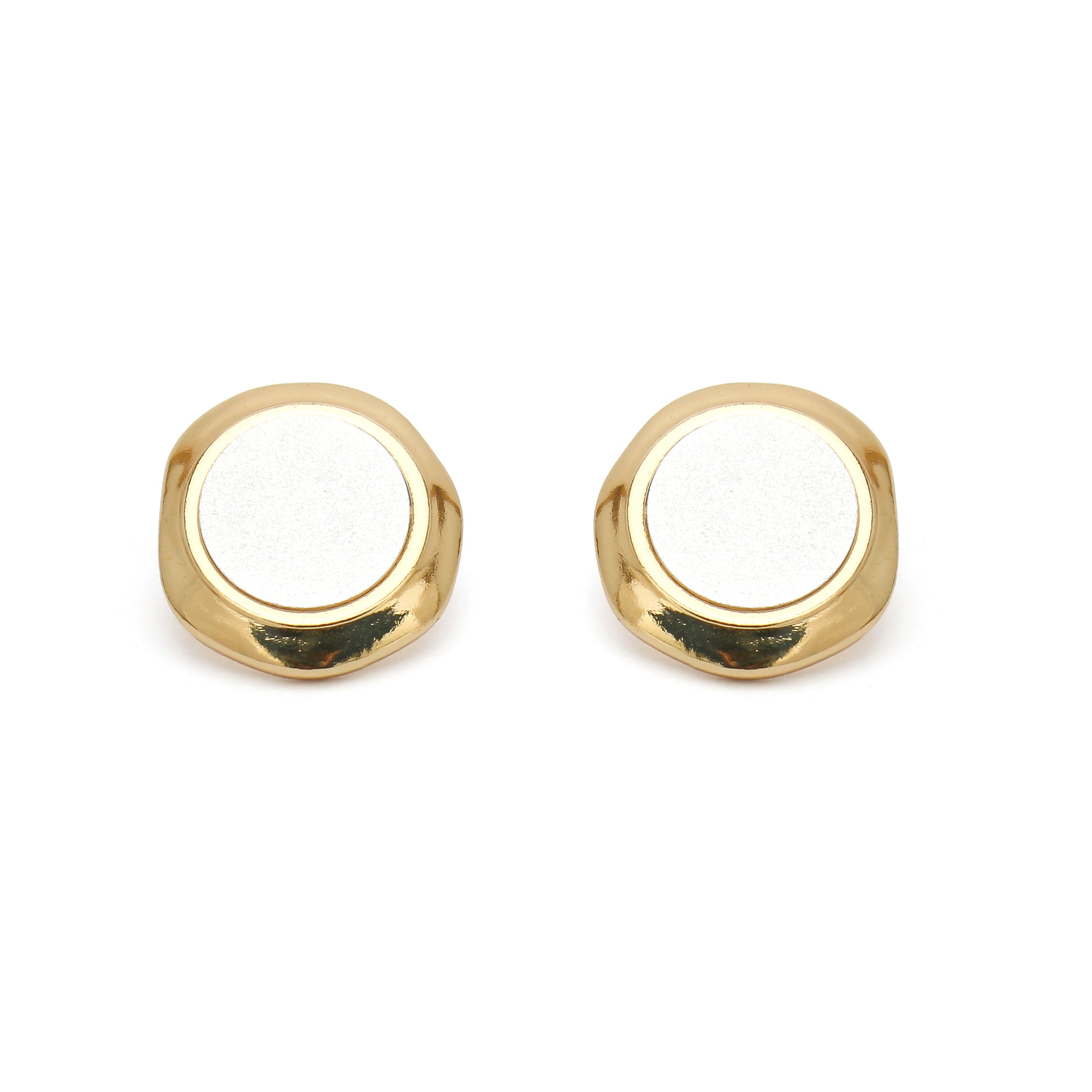 Ivory Halo Studs - ZE06