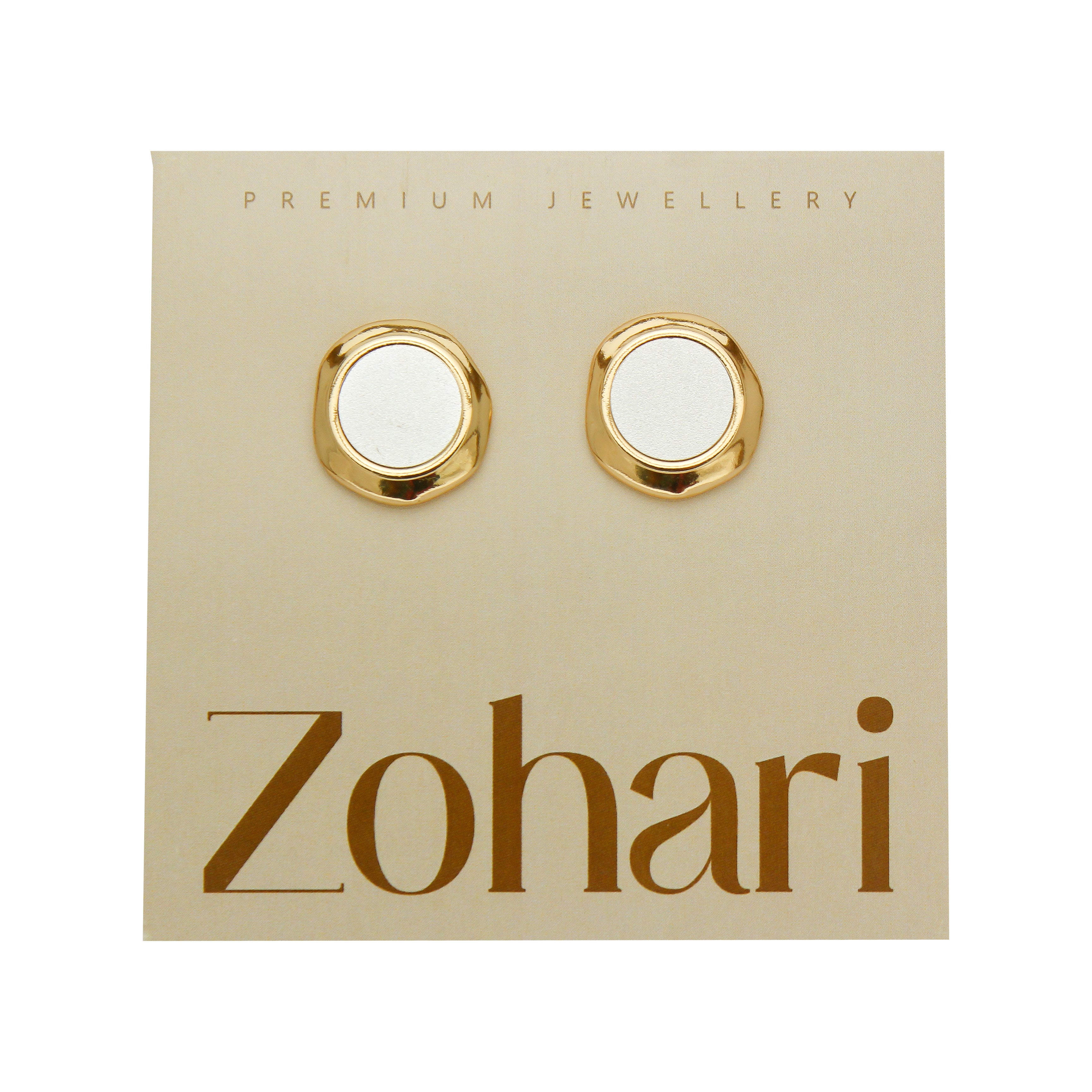 Ivory Halo Studs - ZE06