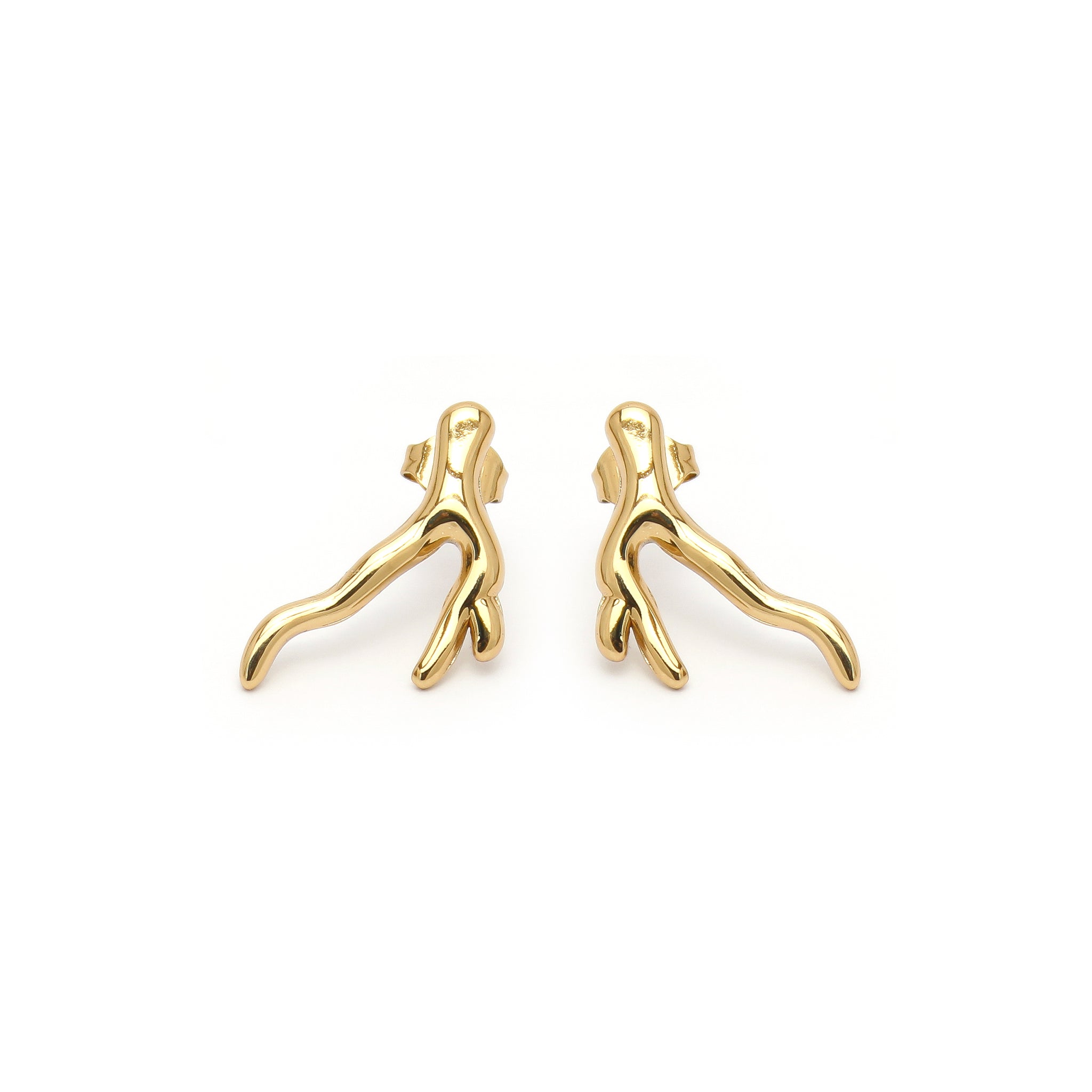 Golden Coral Studs - ZE07