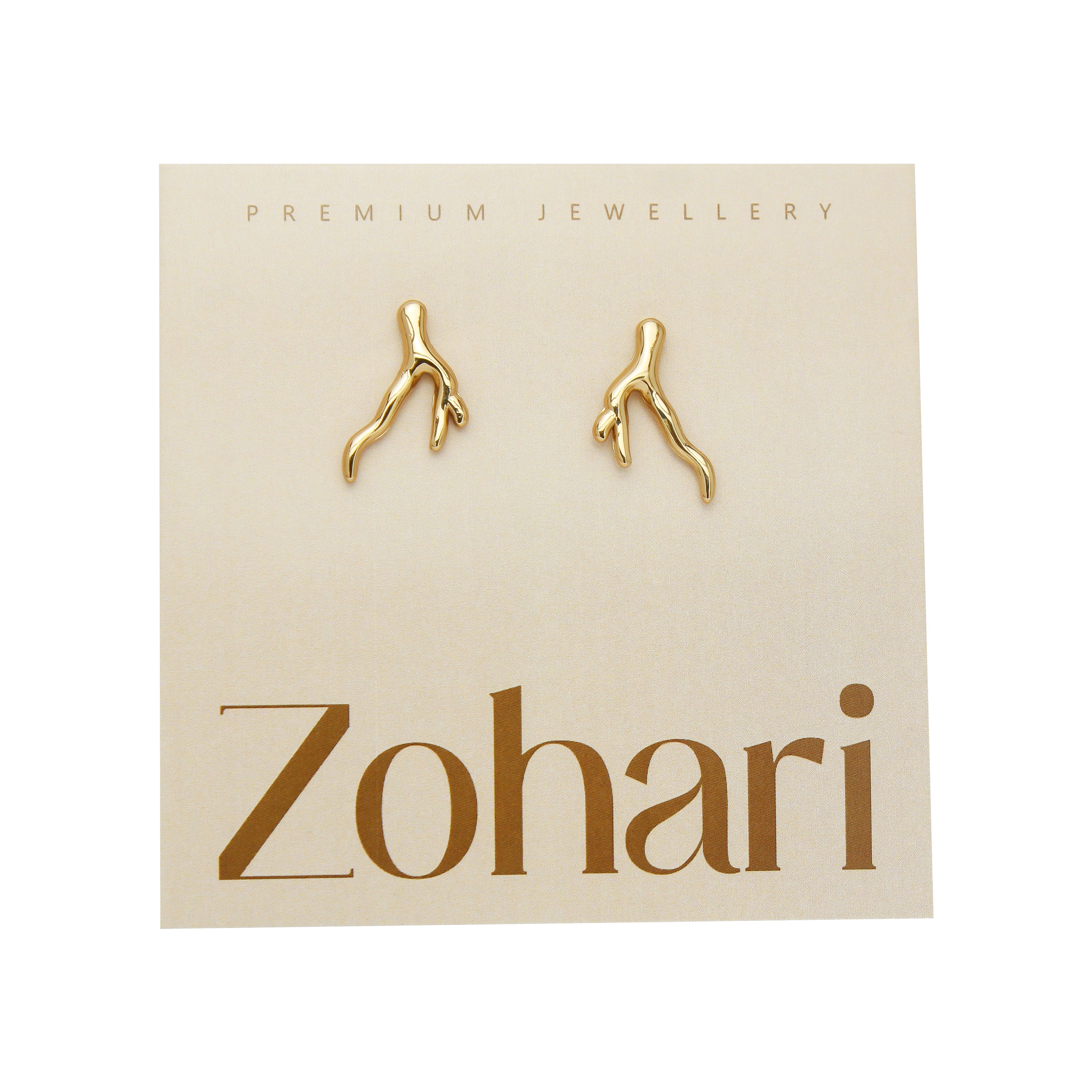 Golden Coral Studs - ZE07