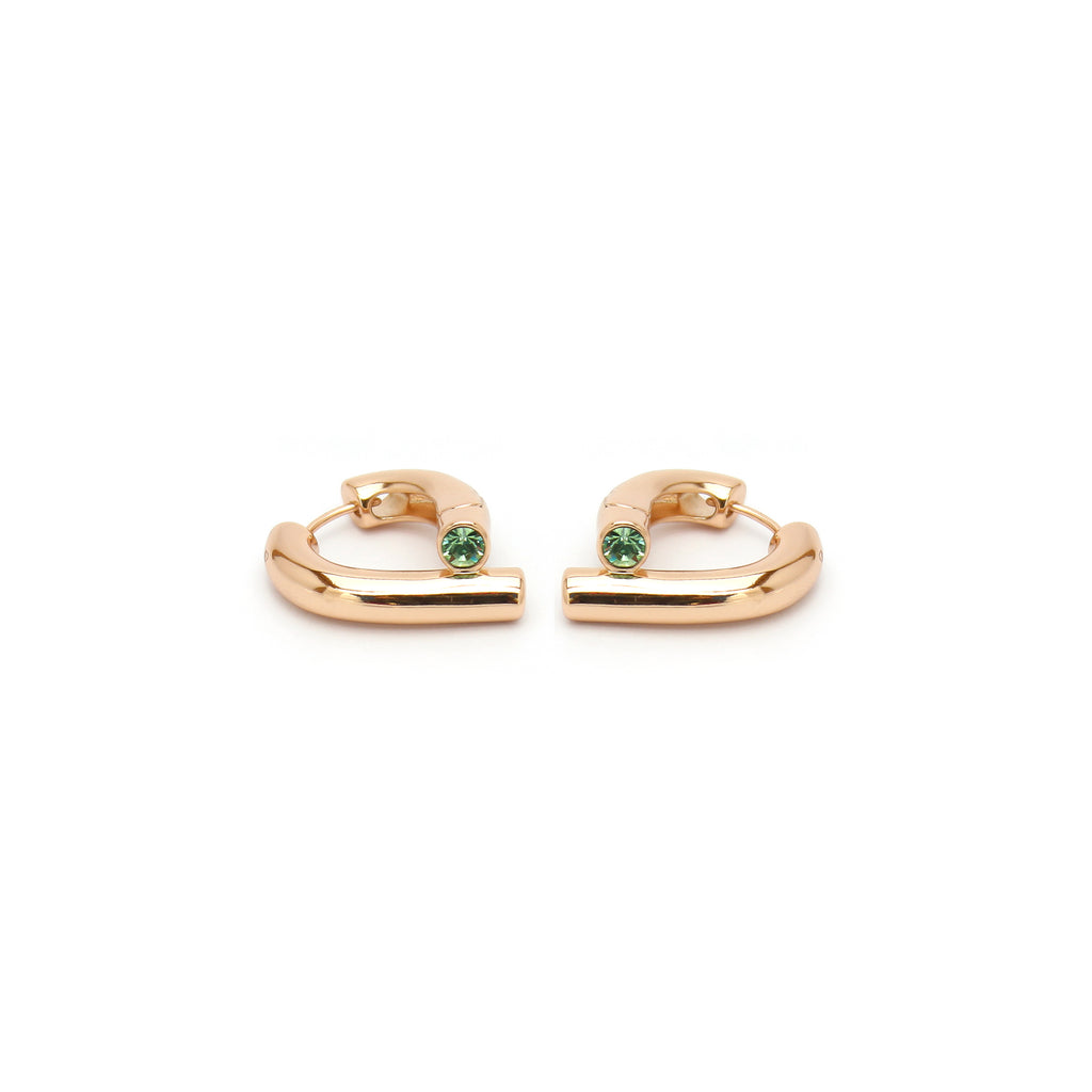 Emerald Curve Hoops - ZE08