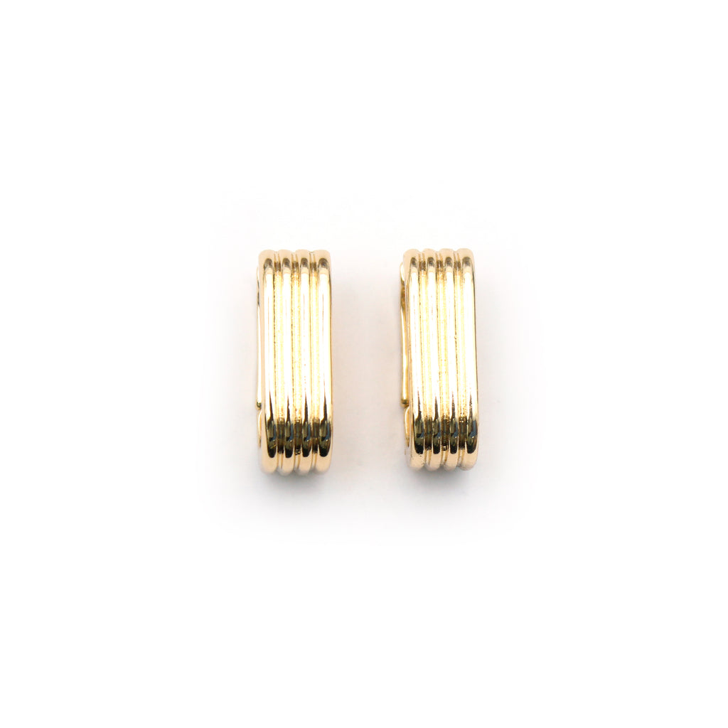 Ridge Curve Hoop Earrings - ZE09