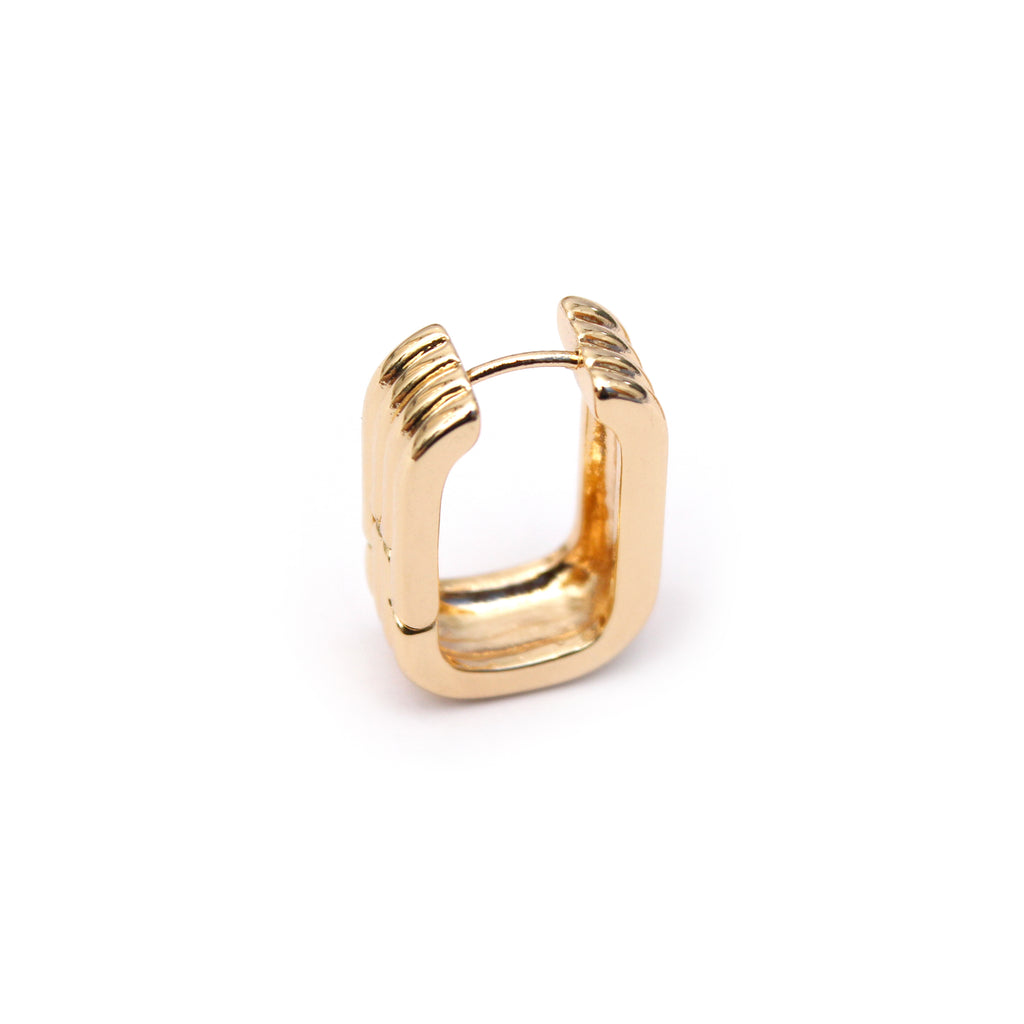 Ridge Curve Hoop Earrings - ZE09
