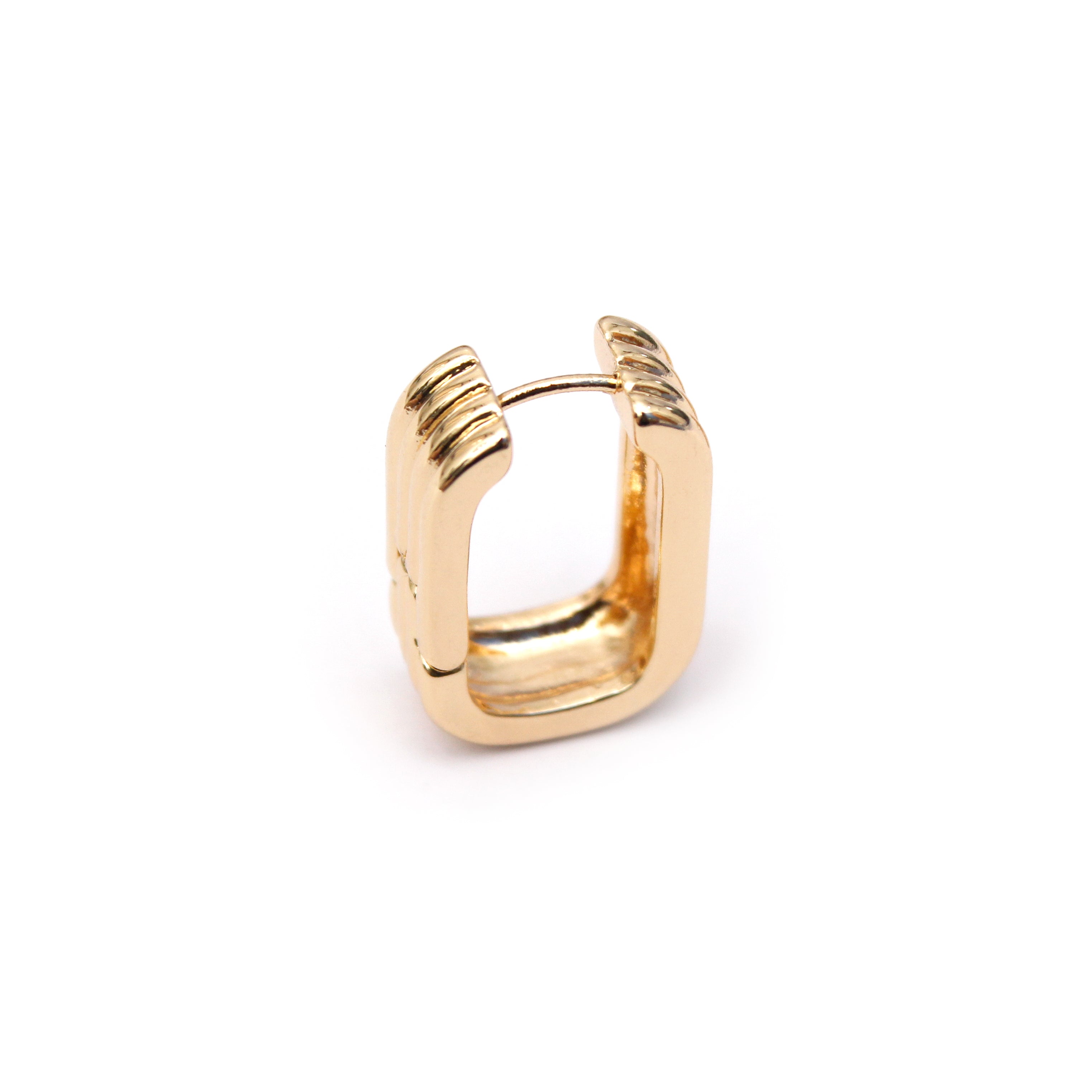 Ridge Curve Hoop Earrings - ZE09
