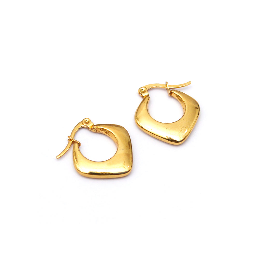 Modern Sculpted Hoop Earrings