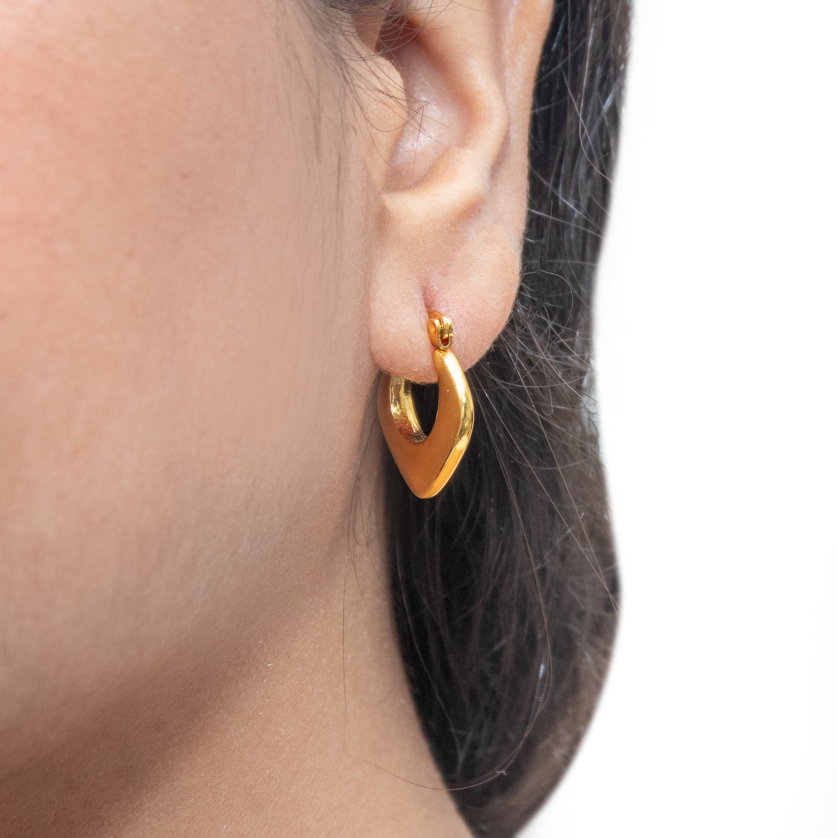Modern Sculpted Hoop Earrings