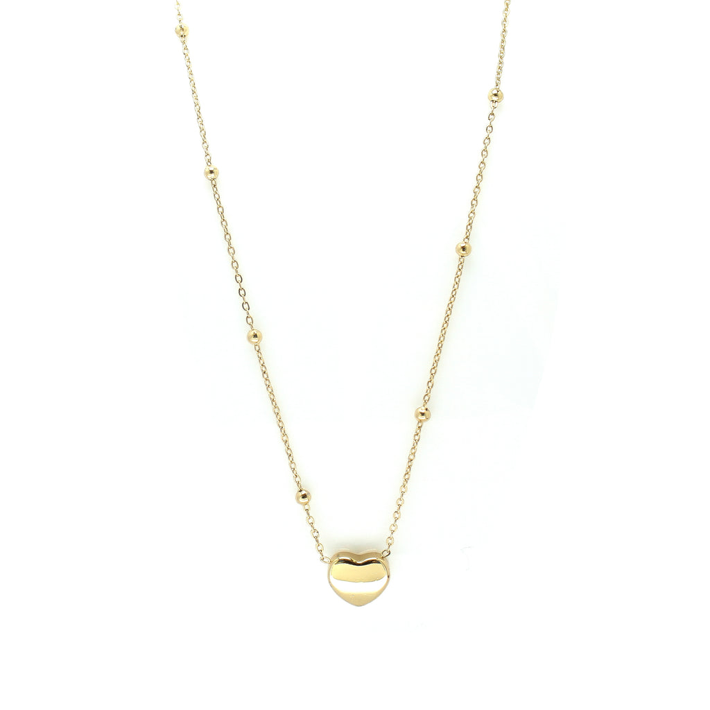 Minimal Heart Drop Necklace - ZN12