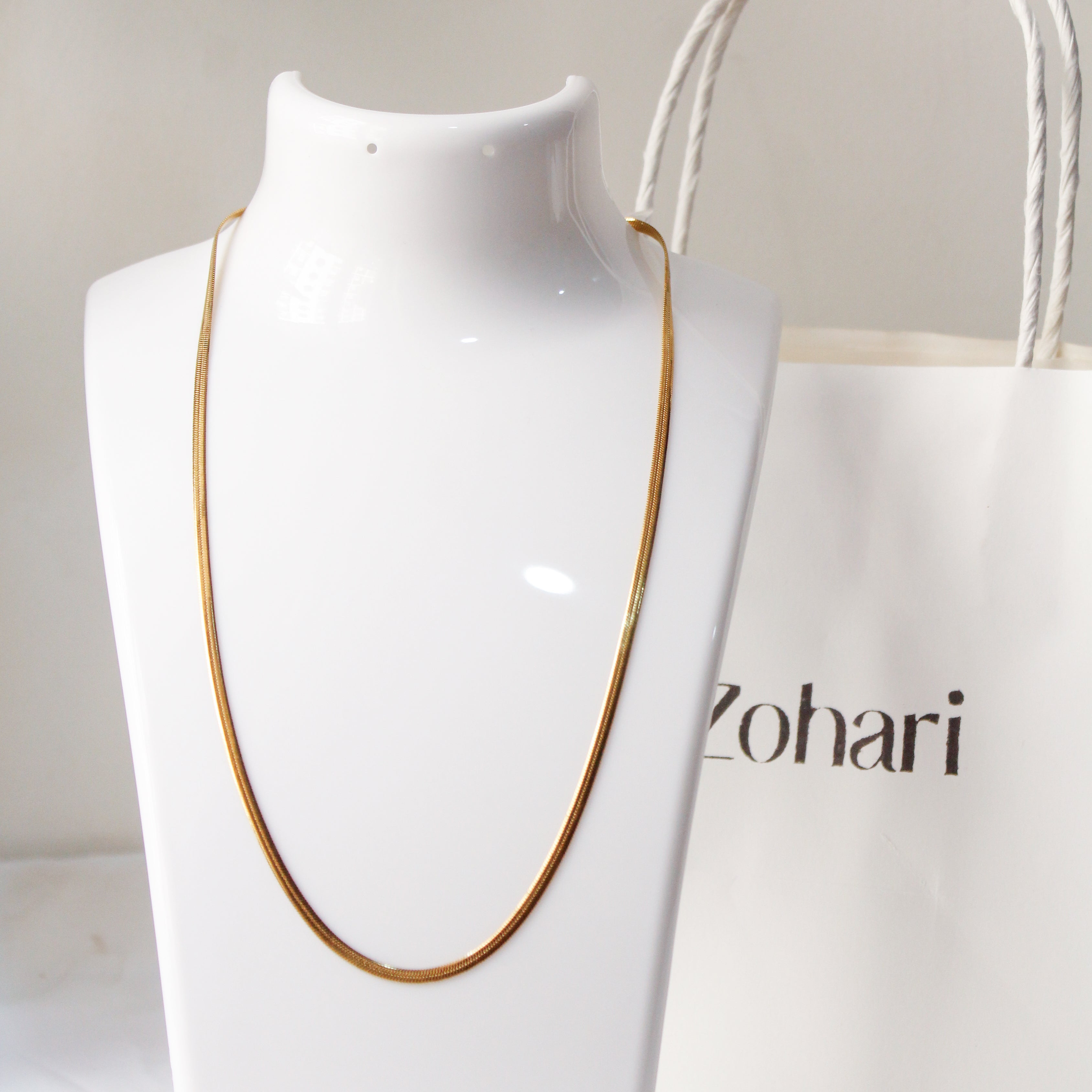 Sleek Herringbone Chain Necklace - ZN15