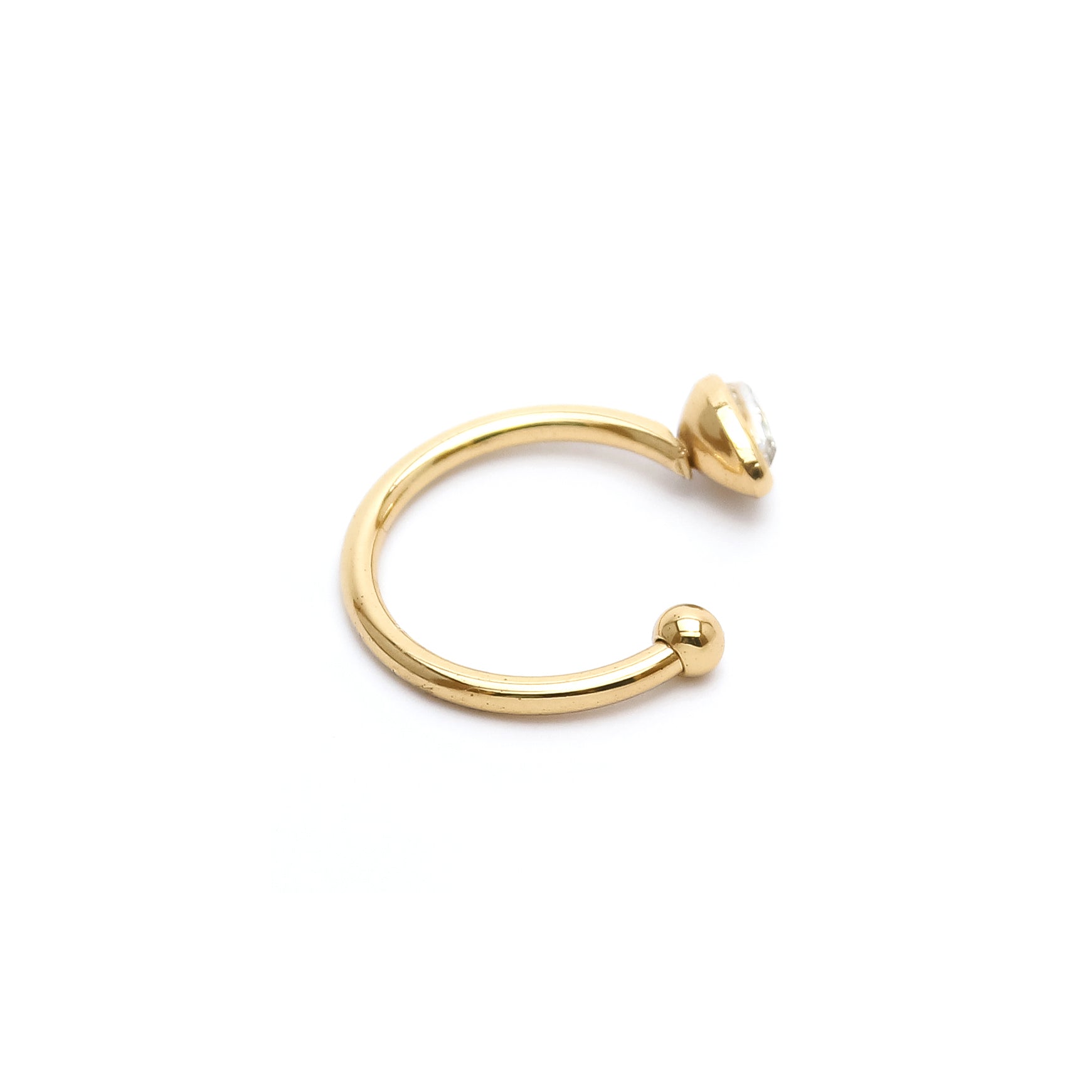 Gold Crystal Open Ring - ZR01