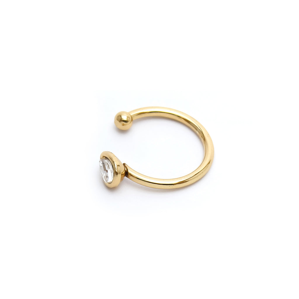 Gold Crystal Open Ring - ZR01