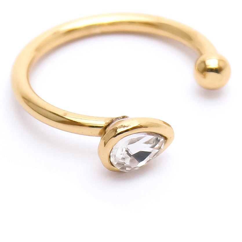 Gold Crystal Open Ring - ZR01
