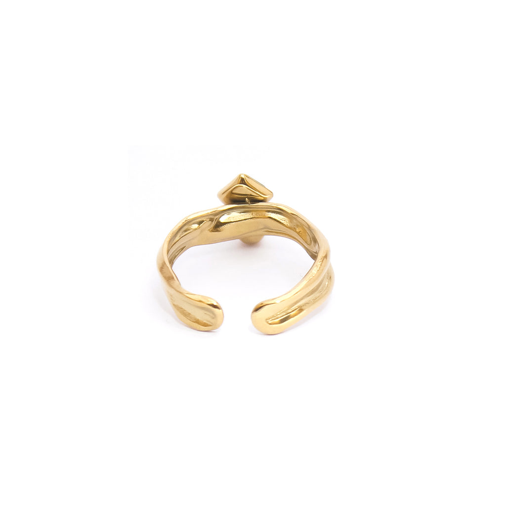 Green Stone Open Ring - ZR03