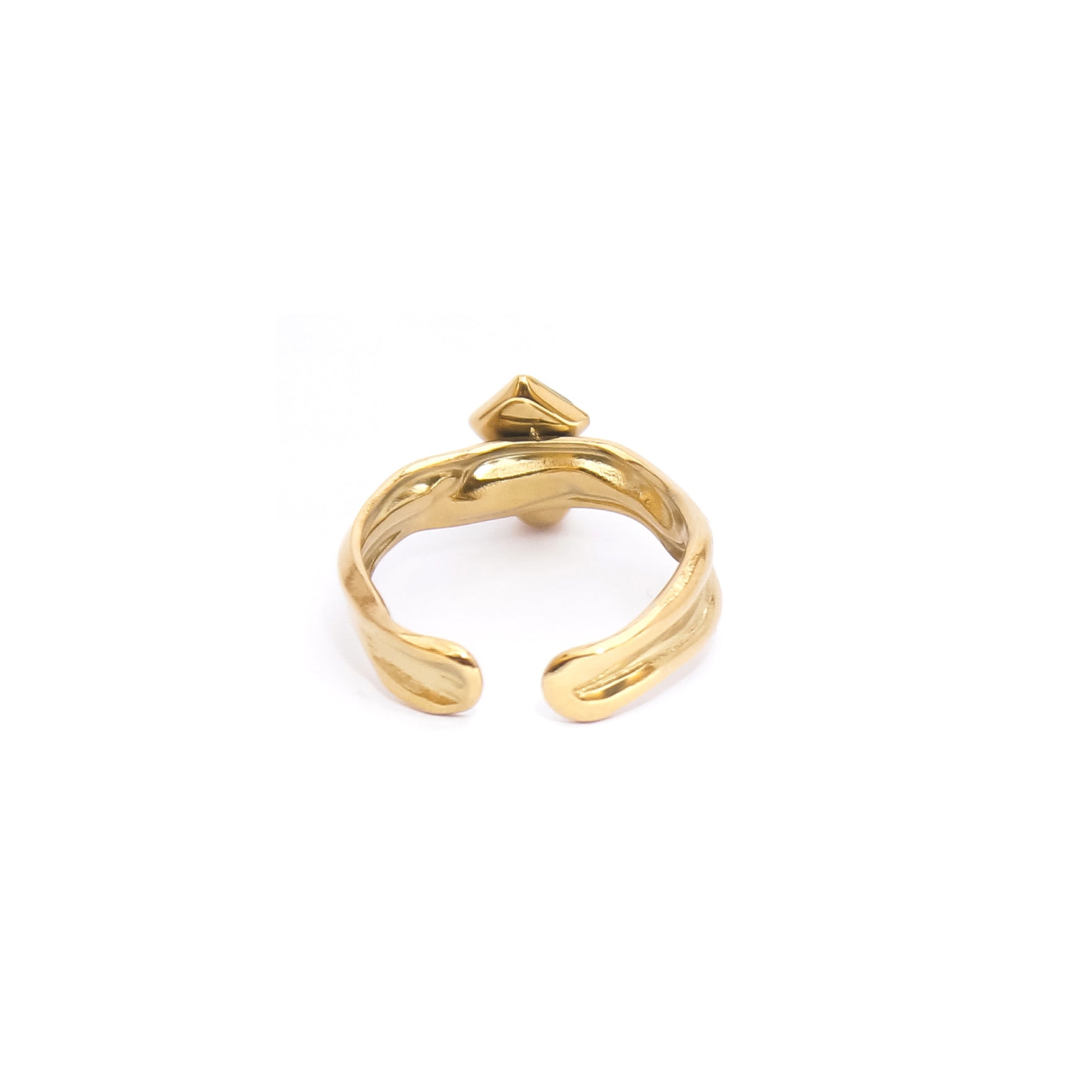 Green Stone Open Ring - ZR03