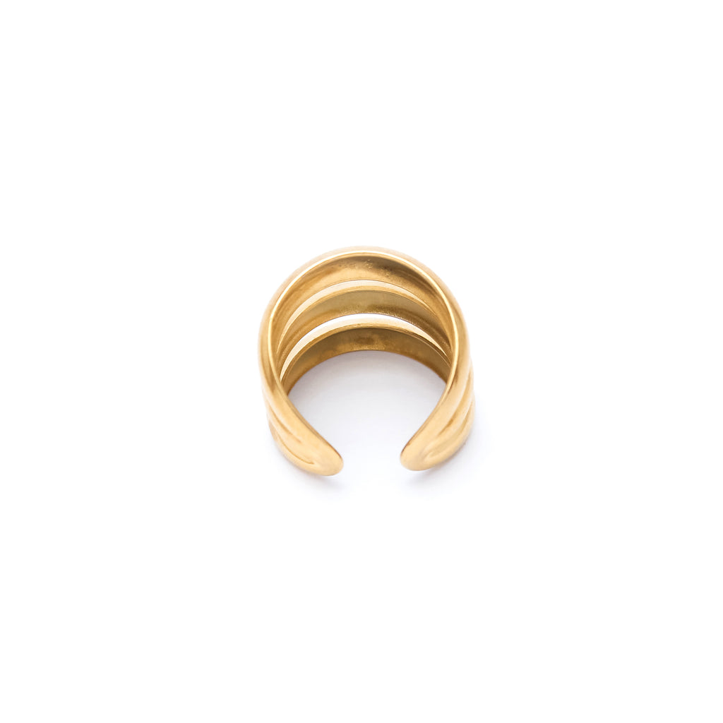 Gold Triple Band Ring - ZR12
