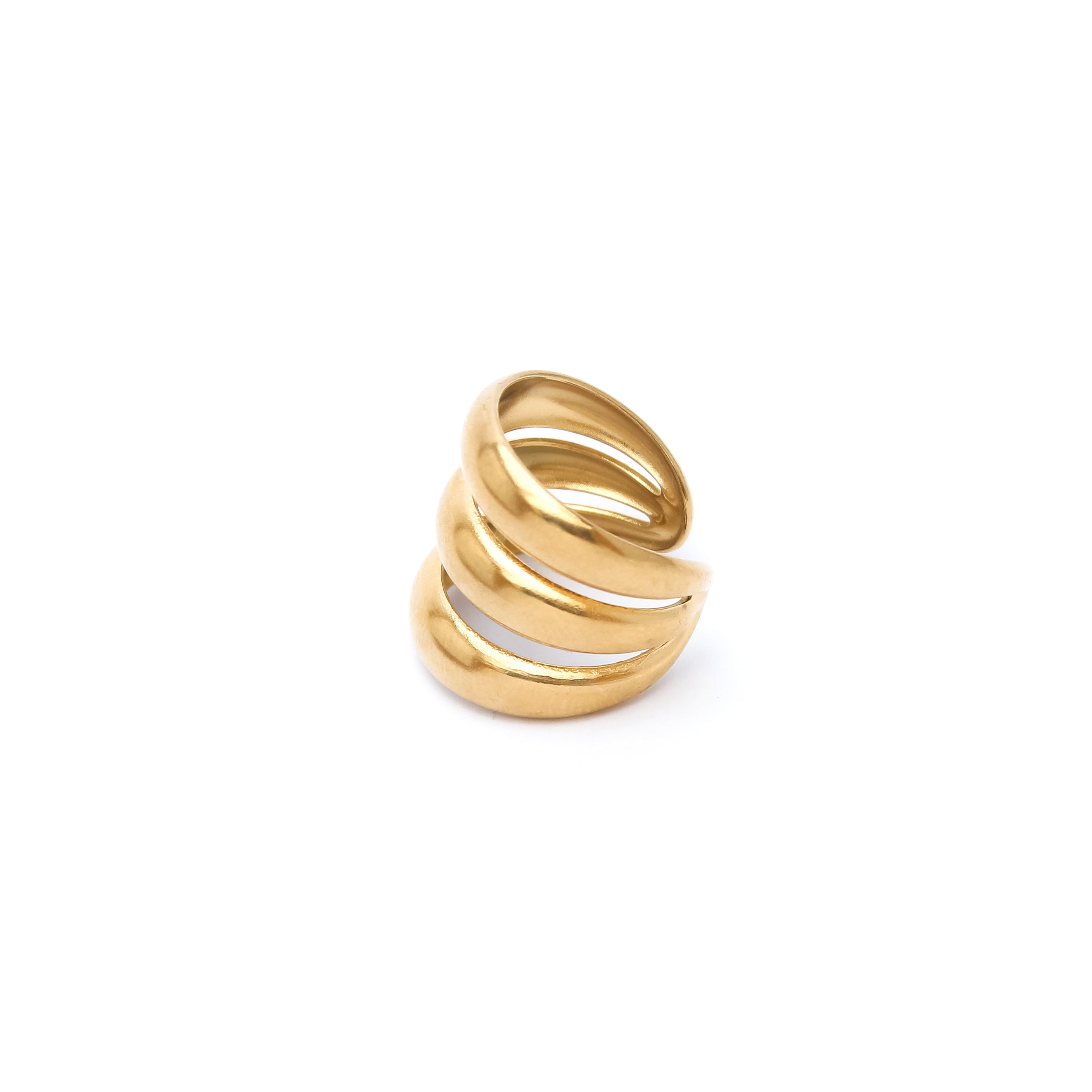 Gold Triple Band Ring - ZR12