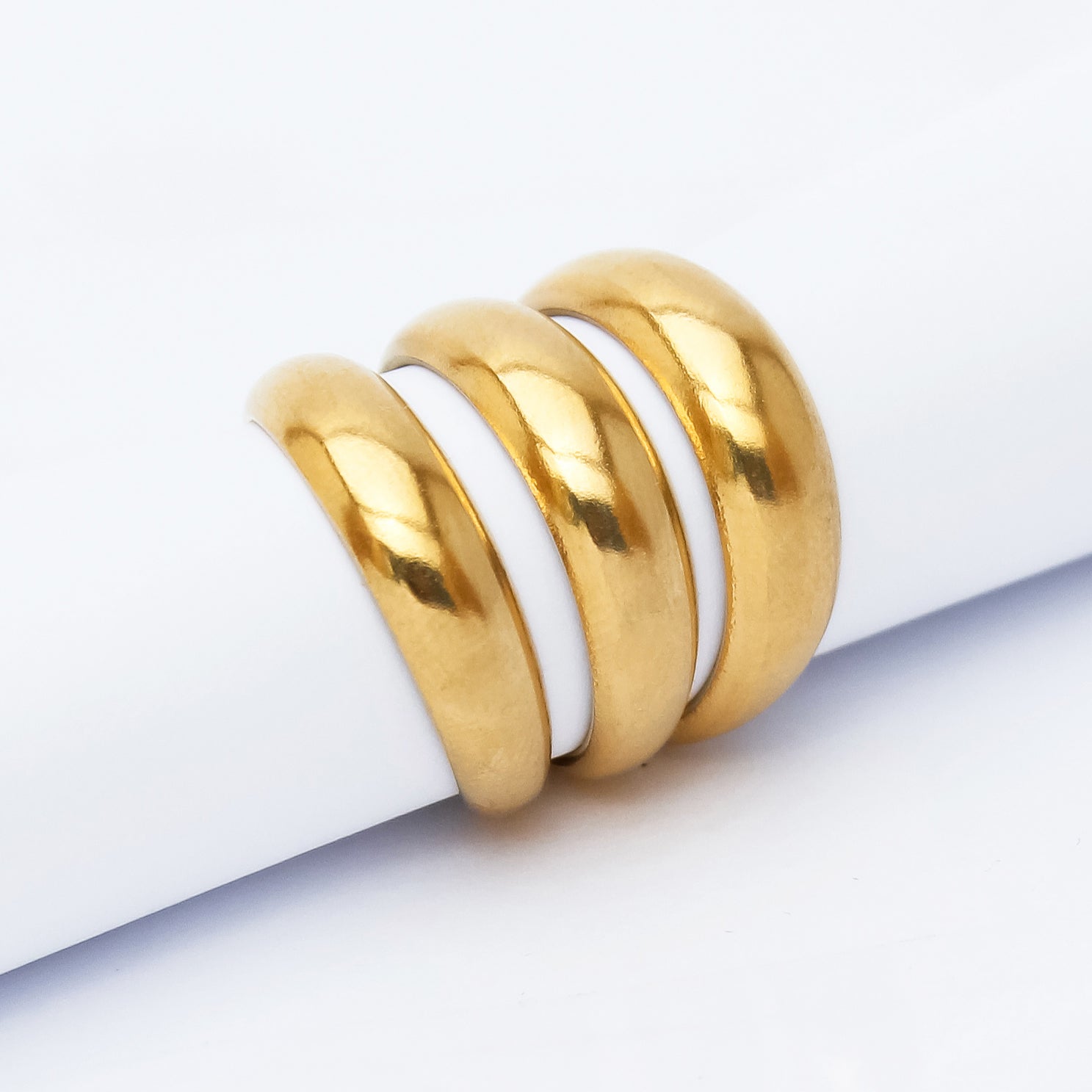 Gold Triple Band Ring - ZR12
