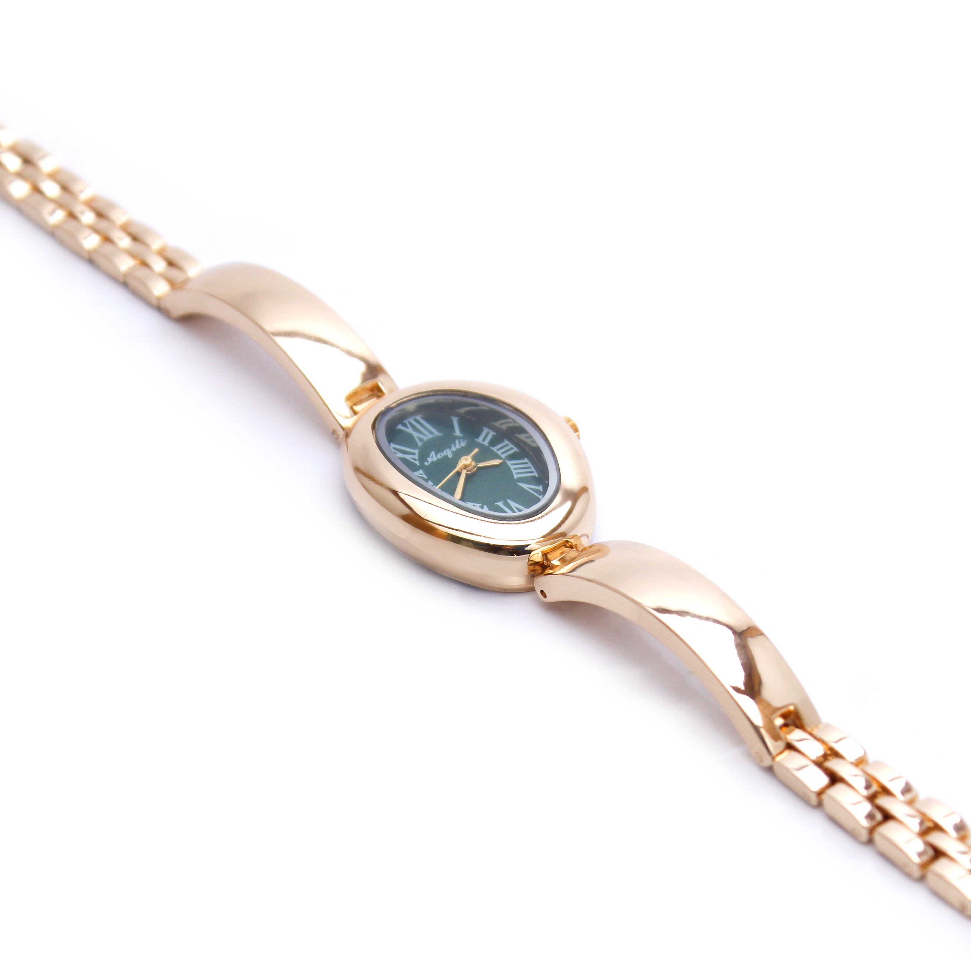 Emerald Dial Link Watch Bracelet - ZW01