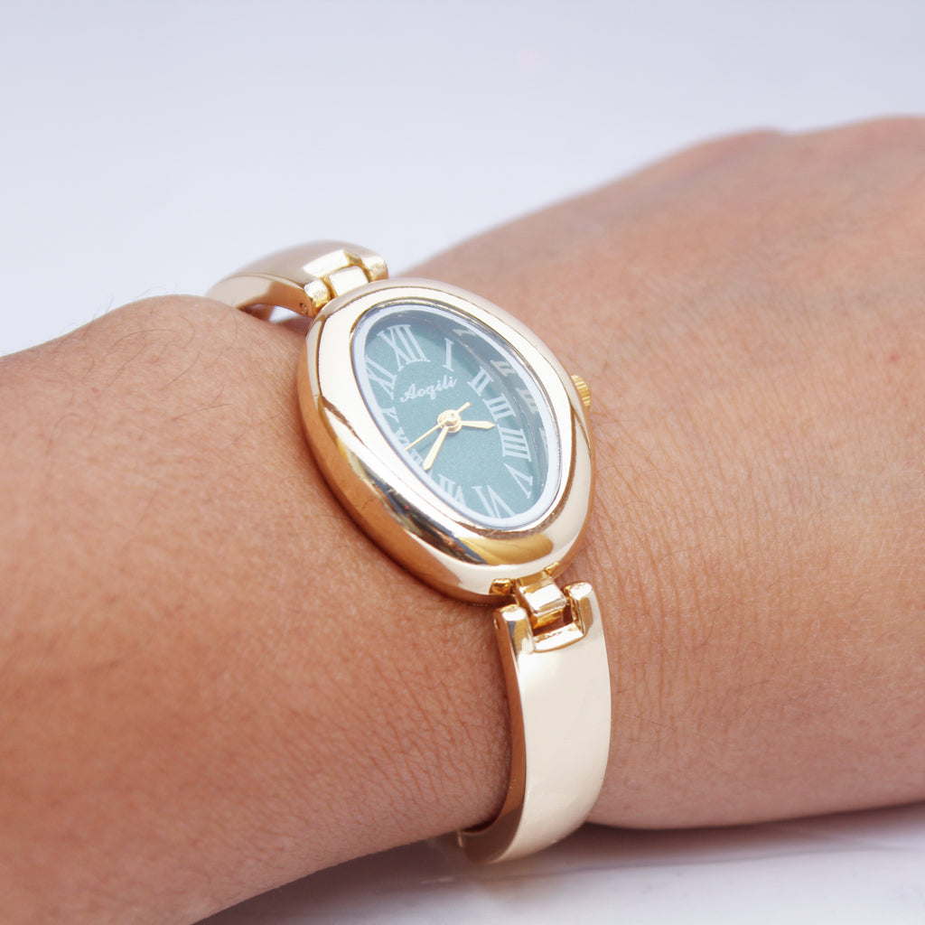 Emerald Dial Link Watch Bracelet - ZW01