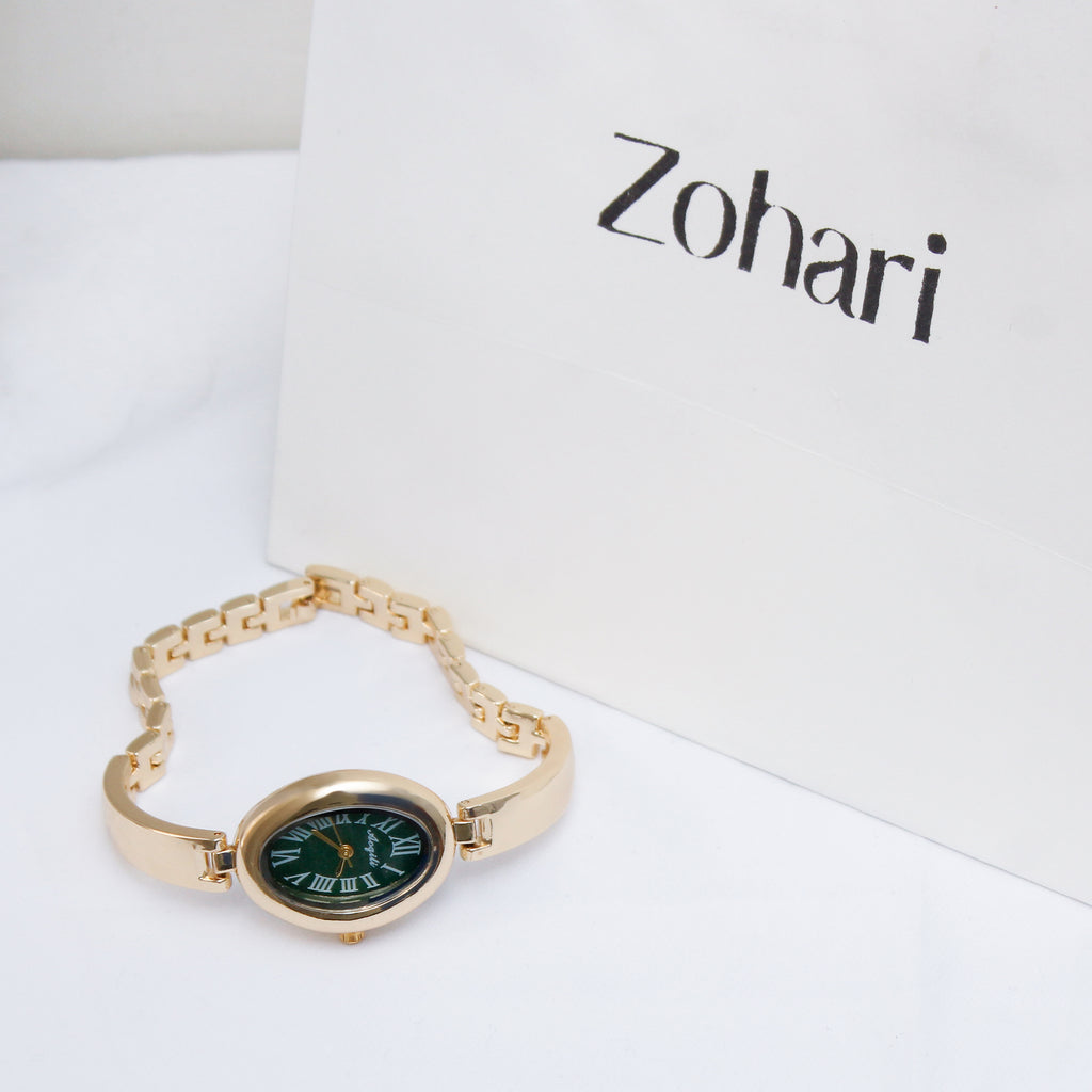 Emerald Dial Link Watch Bracelet - ZW01